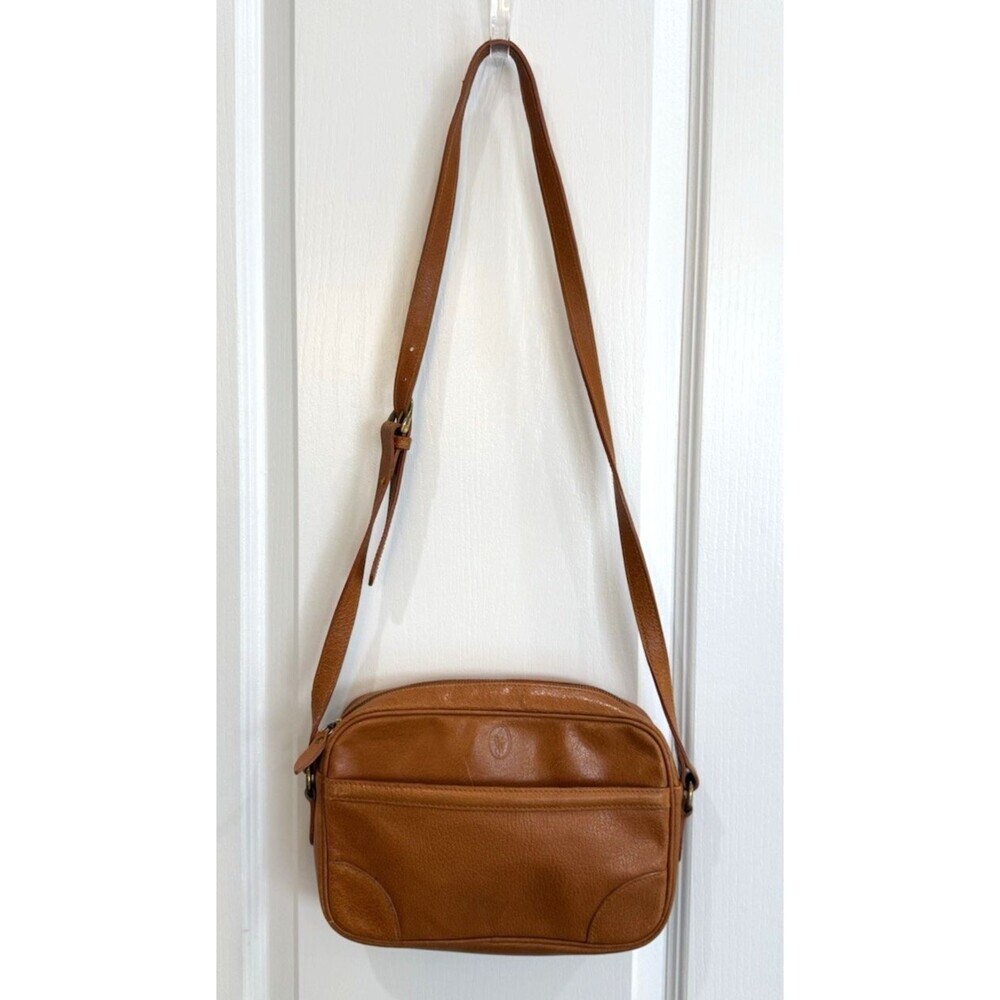 Vtg Ralph Lauren Leather Shoulder Bag Crossbody Korea Brown Equestrian Saddle